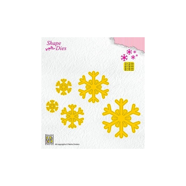(SD168)Nellie's Shape Dies Snowflakes