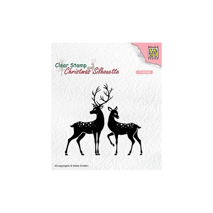 (CSIL006)Nellie's Choice Clear stamps Christmas Silhouette Deer