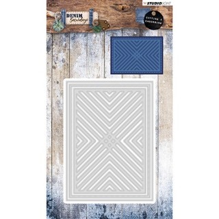 (STENCILDEN138)Studio Light Cutting and Embossing Die Denim Saturdays nr.138