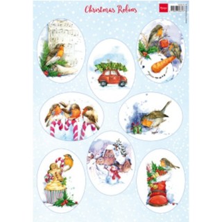 (VK9578)3D Christmas Robins