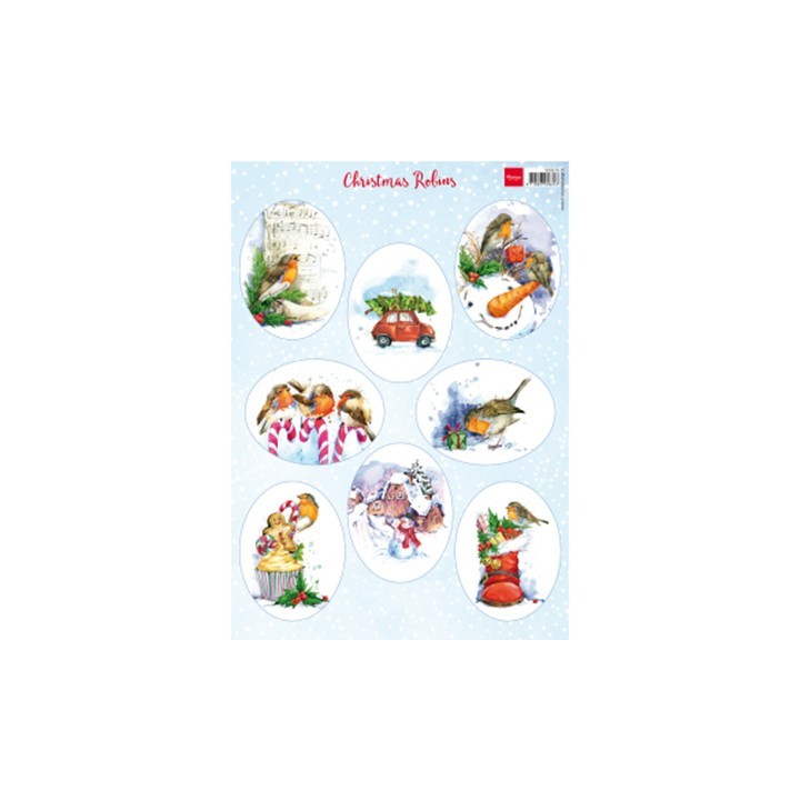 (VK9578)3D Christmas Robins