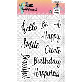 (STAMPCR346)Studio light Stamp Create Happiness nr.346