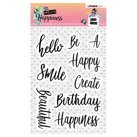 (STAMPCR346)Studio light Stamp Create Happiness nr.346