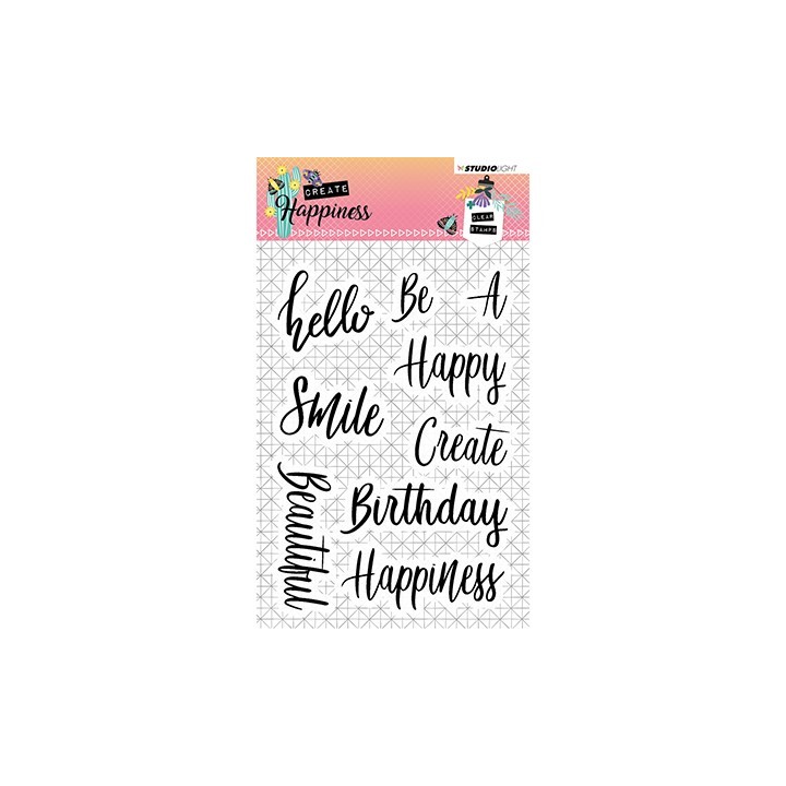 (STAMPCR346)Studio light Stamp Create Happiness nr.346