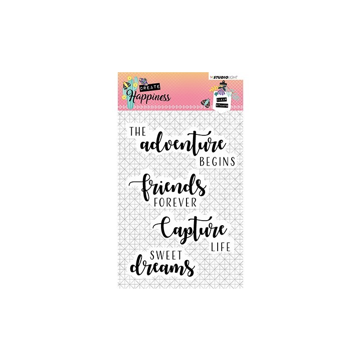 (STAMPCR347)Studio light Stamp Create Happiness nr.347