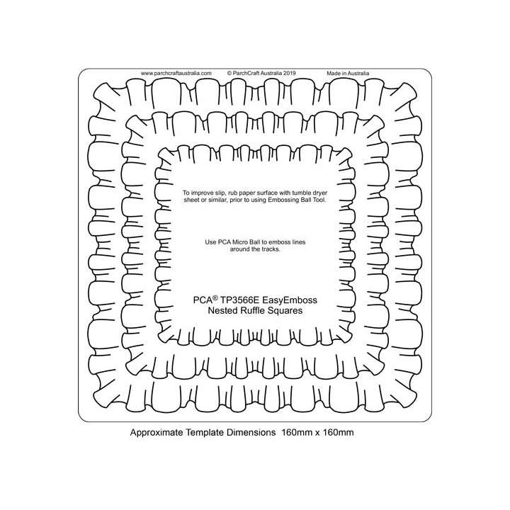 (TP3566E)PCA® - EasyEmboss Nested Ruffle Squares