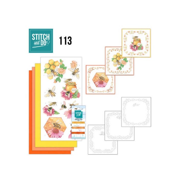 (STDO113)Stitch and Do 113 Honey Bees