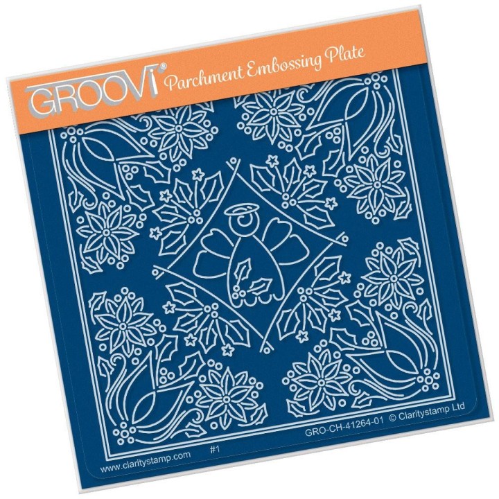 (GRO-ch-41264-01)Groovi® Baby plate A6 TINA'S CHRISTMAS ANGEL PARCHLET