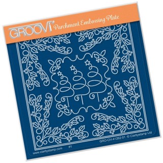 (GRO-ch-41262-01)Groovi® Baby plate A6 TINA'S CHRISTMAS TREE PARCHLET