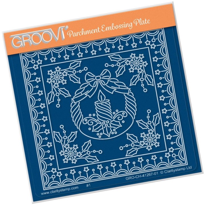 (GRO-ch-41267-01)Groovi® Baby plate A6 TINA'S CHRISTMAS CANDLE PARCHLET