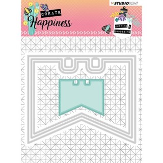 (STENCILCR154)Studio Light Cutting and Embossing Die Create Happiness nr.154