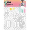 (STENCILCR155)Studio Light Cutting and Embossing Die Create Happiness nr.155