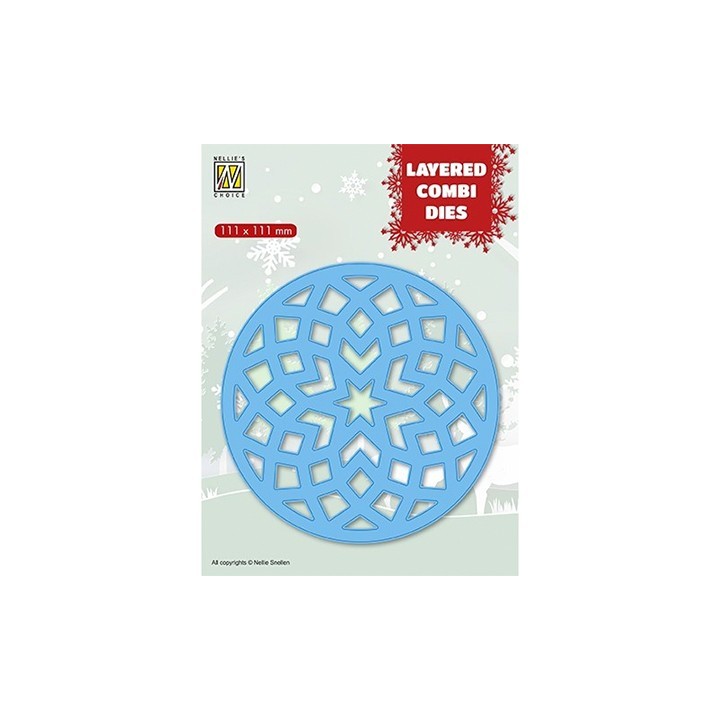 (LCDRS002)Nellie's Layered combi dies Round Star (Layer B)