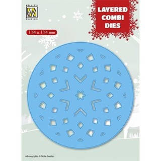 (LCDRS003)Nellie's Layered combi dies Round Star (Layer C)