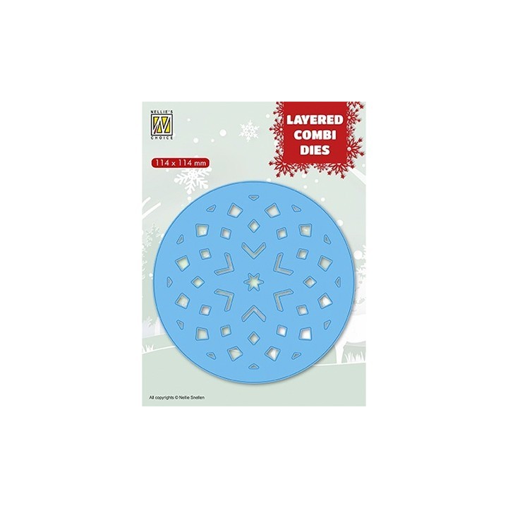 (LCDRS003)Nellie's Layered combi dies Round Star (Layer C)