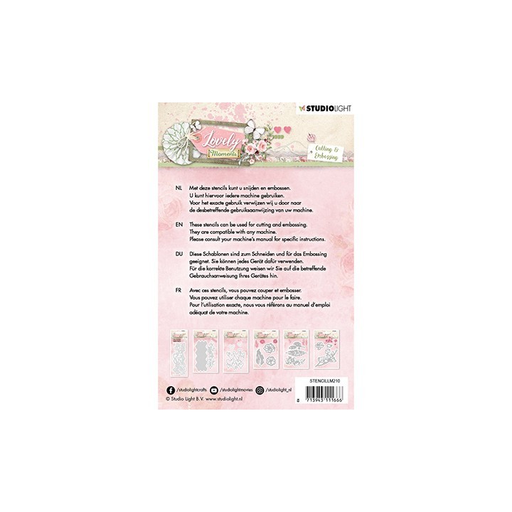 (STENCILLM210)Studio Light Cutting and Embossing Die Lovely Moments nr.210