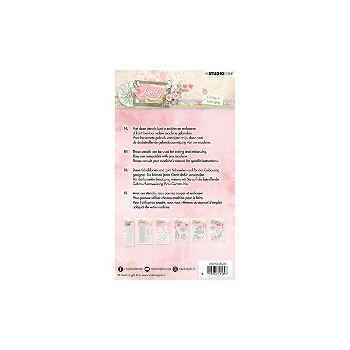 (STENCILLM213)Studio Light Cutting and Embossing Die Lovely Moments nr.213