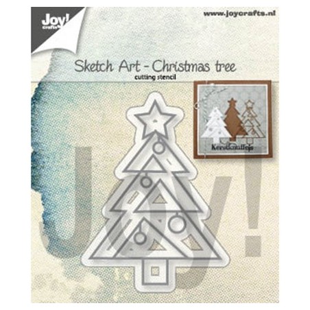 (6002/1312)Cutting Sketch Art - Christmas tree