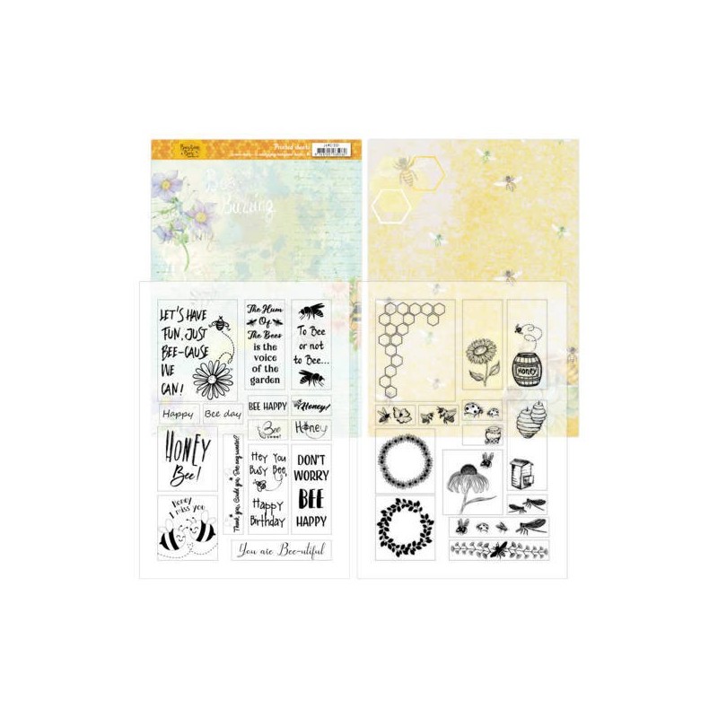 (JAMC1001)Mica Sheets - Jeanines Art - Buzzing Bees