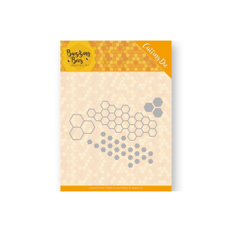 JAD10074)Dies - Jeanines Art - Buzzing Bees - Hexagon Set