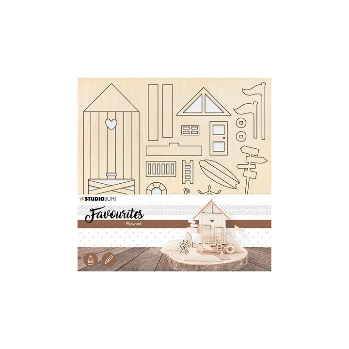 (PWSL05)Wooden Beach House Scenery nr.05