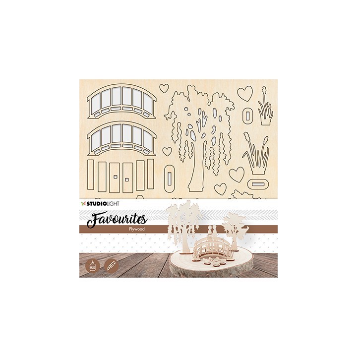 (PWSL07)Wooden Couple on Bridge Scenery nr.07