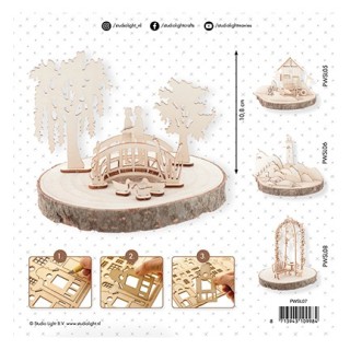 (PWSL07)Wooden Couple on Bridge Scenery nr.07