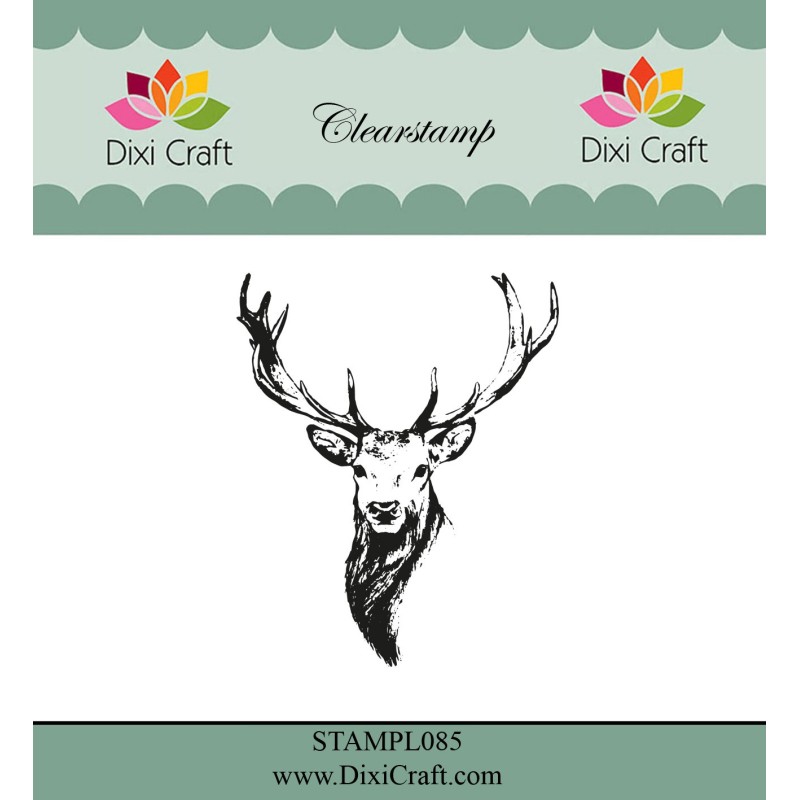 (STAMPL085)Dixi Craft Reindeer Head Clear Stamp