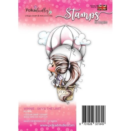 (PD7814)Polkadoodles Winnie Sky's the Limit Clear Stamp