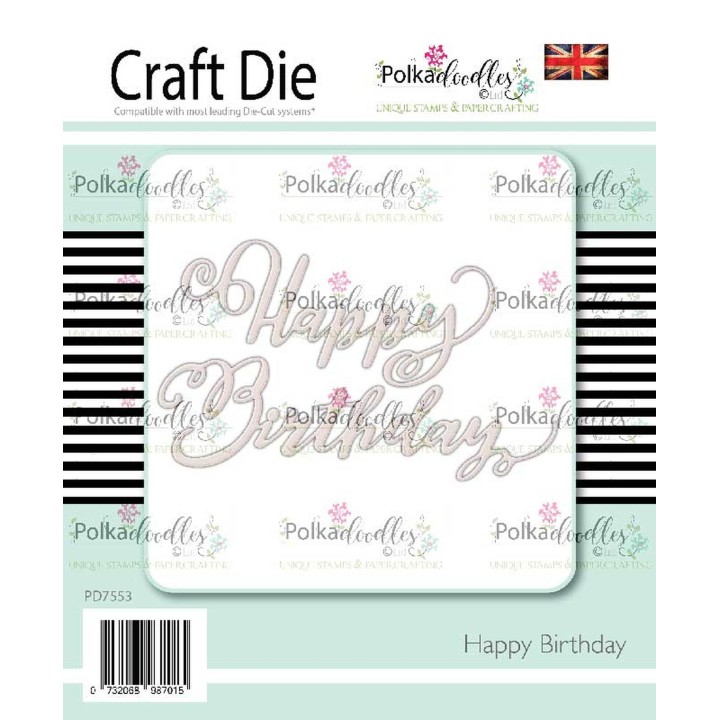 (PD7553)Polkadoodles Happy Birthday Dies