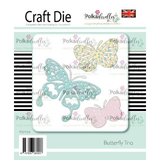 (PD7554)Polkadoodles Butterfly Trio Dies