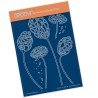 (GRO-FL-41258-02)Groovi® plate A6 ABSTRACT DANDELIONS AND SEEDHEAD