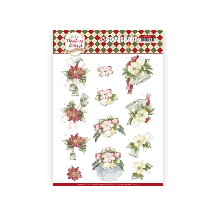 (SB10375)3D Pushout - Precious Marieke - Warm Christmas Feelings - Christmas Bells