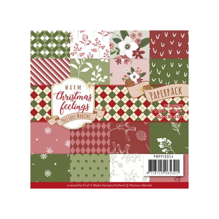 (PMPP10024)Paperpack - Precious Marieke - Warm Christmas Feelings