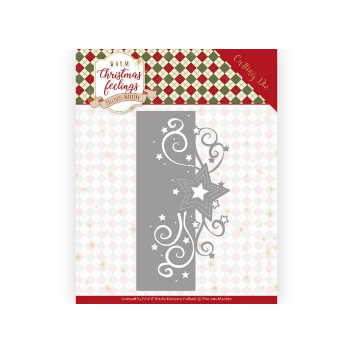 (PM10160)Dies - Precious Marieke - Warm Christmas Feelings - Swirl Star Edge