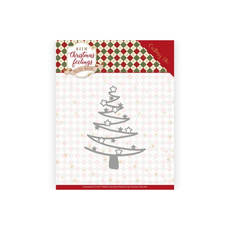 (PM10164)Dies - Precious Marieke - Warm Christmas Feelings - Star Tree