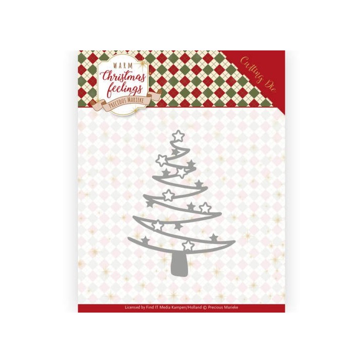 (PM10164)Dies - Precious Marieke - Warm Christmas Feelings - Star Tree