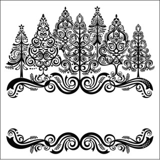 (CTFD 4029)Embossing Folders christmas tree