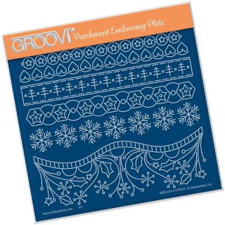 (GRO-CH-41278-03)Groovi Plate A5 TINA'S A HEARTY CHRISTMAS