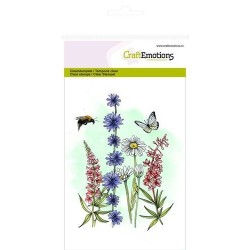 (1302)CraftEmotions clearstamps A6 - wild flowers 2