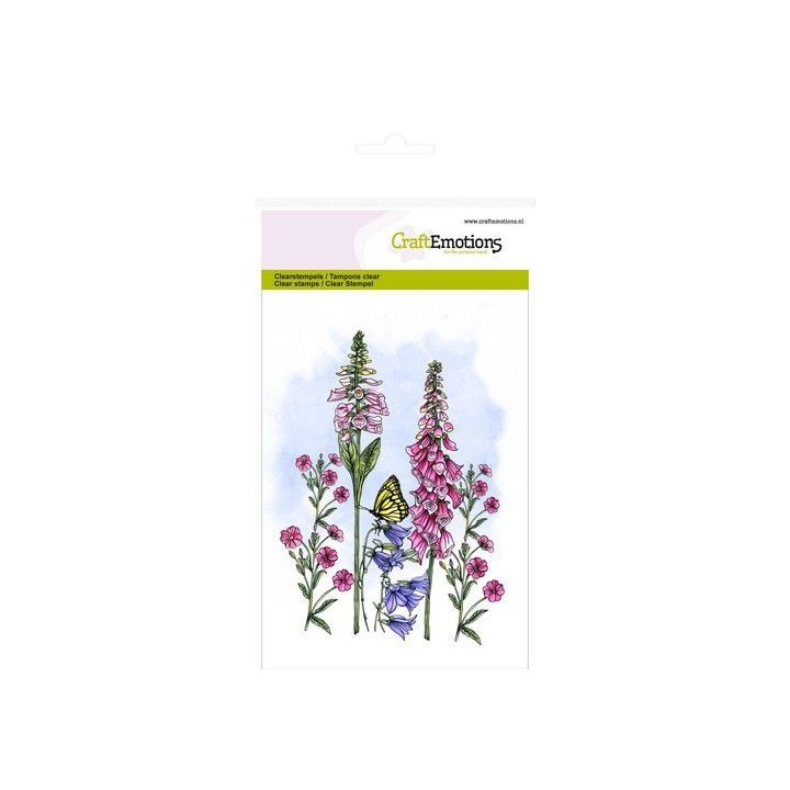 (1303)CraftEmotions clearstamps A6 - wild flowers 3