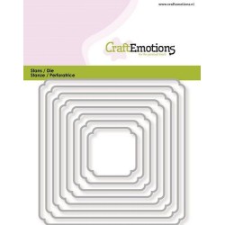 (115633/0816)CraftEmotions Die - edges square double rounder Card
