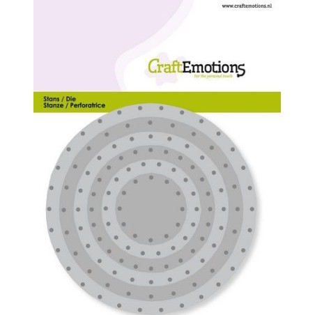 (115633/0831)CraftEmotions Die - circles vintage - rivets Card