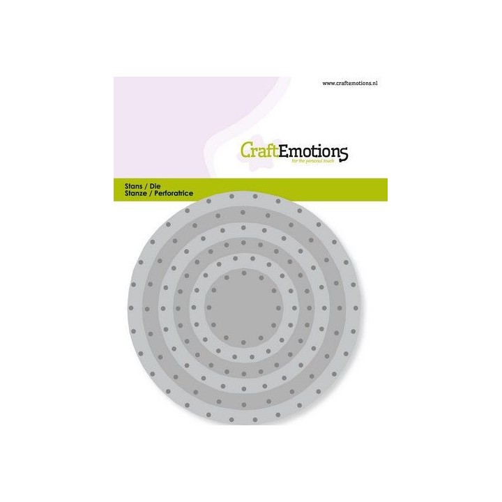 (115633/0831)CraftEmotions Die - circles vintage - rivets Card