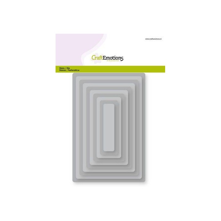 (115633/0913)CraftEmotions Big Nesting Die - rectangles, rounded corners