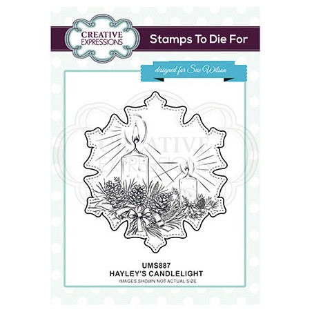 (UMS887)Stamps To Die For - Hayley's Candlelight