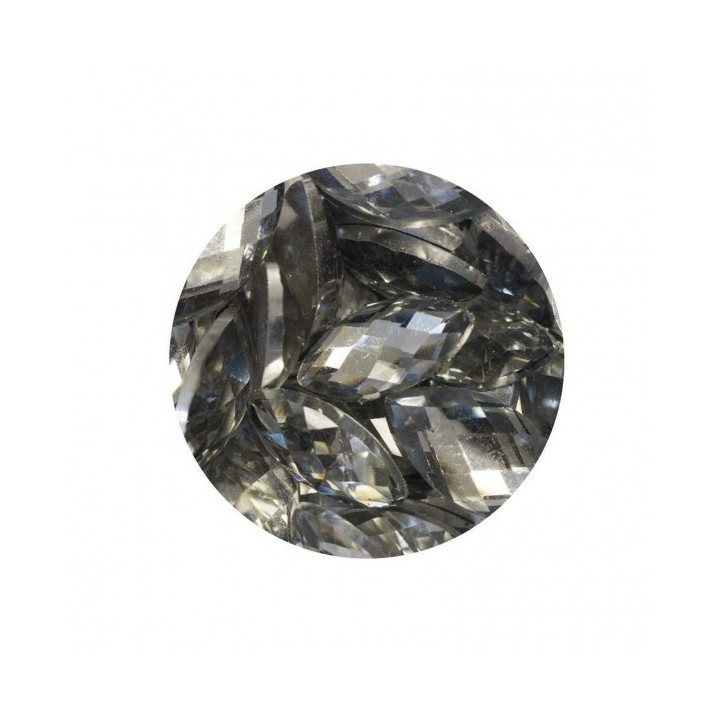 (1403N)Tonic Studios • Nuvo gemstones assorted silver rectangles