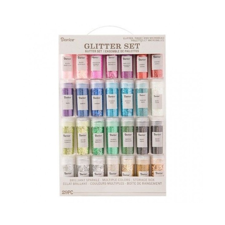 (30029690)Darice • Glitter set 29 stuks combination