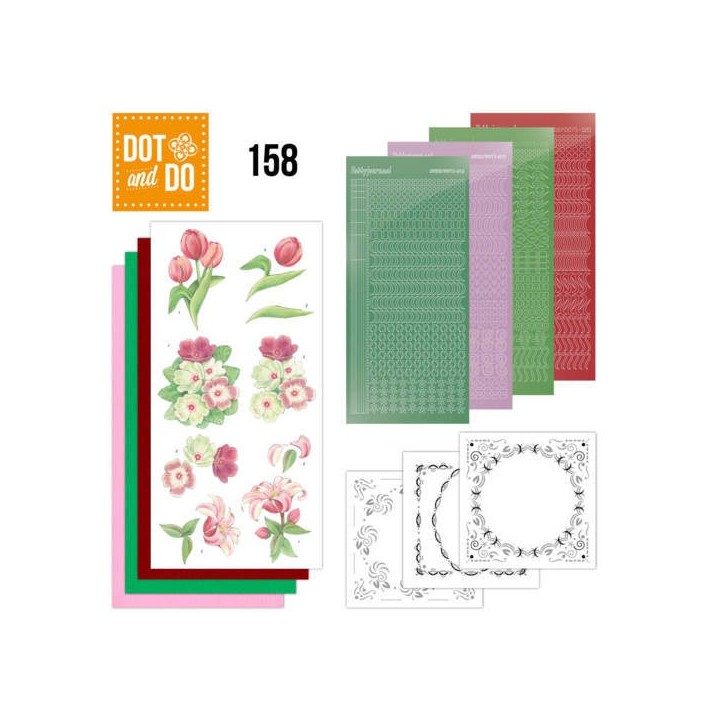(DODO158)Dot and Do 158 Red Flowers