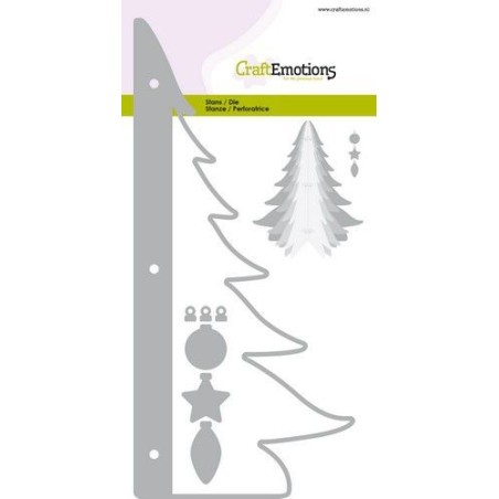 (115633/0514)CraftEmotions Die - Christmas tree decoration 3D
